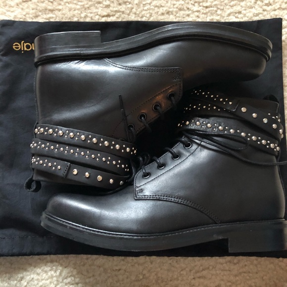 maje studded boots